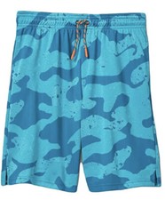 all in motion boys shorts Camo Turquoise Sz S 6/7 Pockets Drawstring Pull On