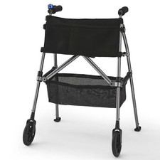Senior Walker Lightweight Rollator Walker Wheels Brakes Storage Bag