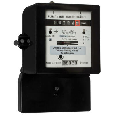 Stromzähler Wechselstrom repariert - Messgerät 10/40 A, 230 V0, geeicht Stromzähler Wechselstrom repariert - Messgerät 10/40 A, 230 V0, geeicht