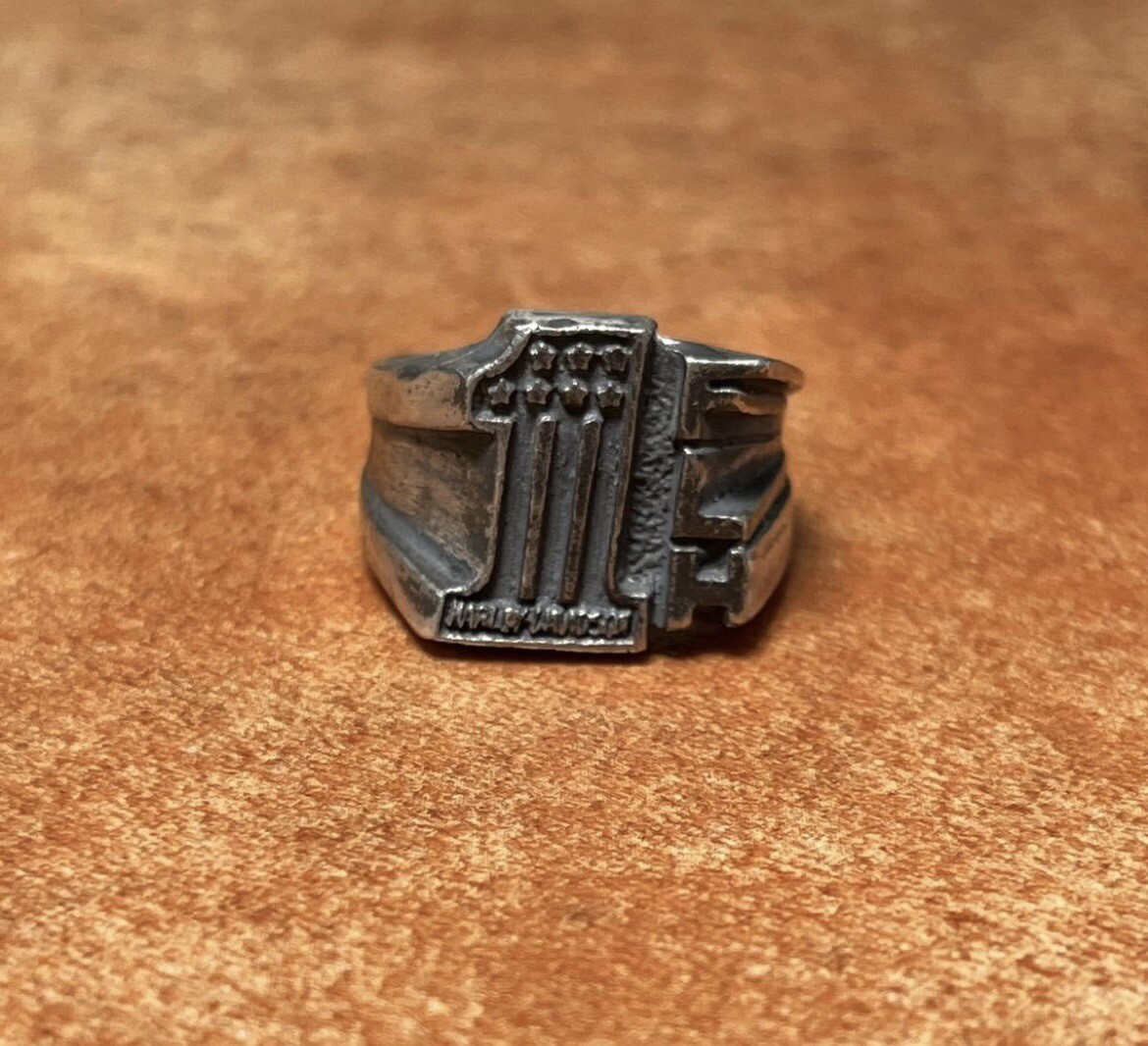 Rare! Harley Davidson Vintage No.1 Ring FLH Sterling silver