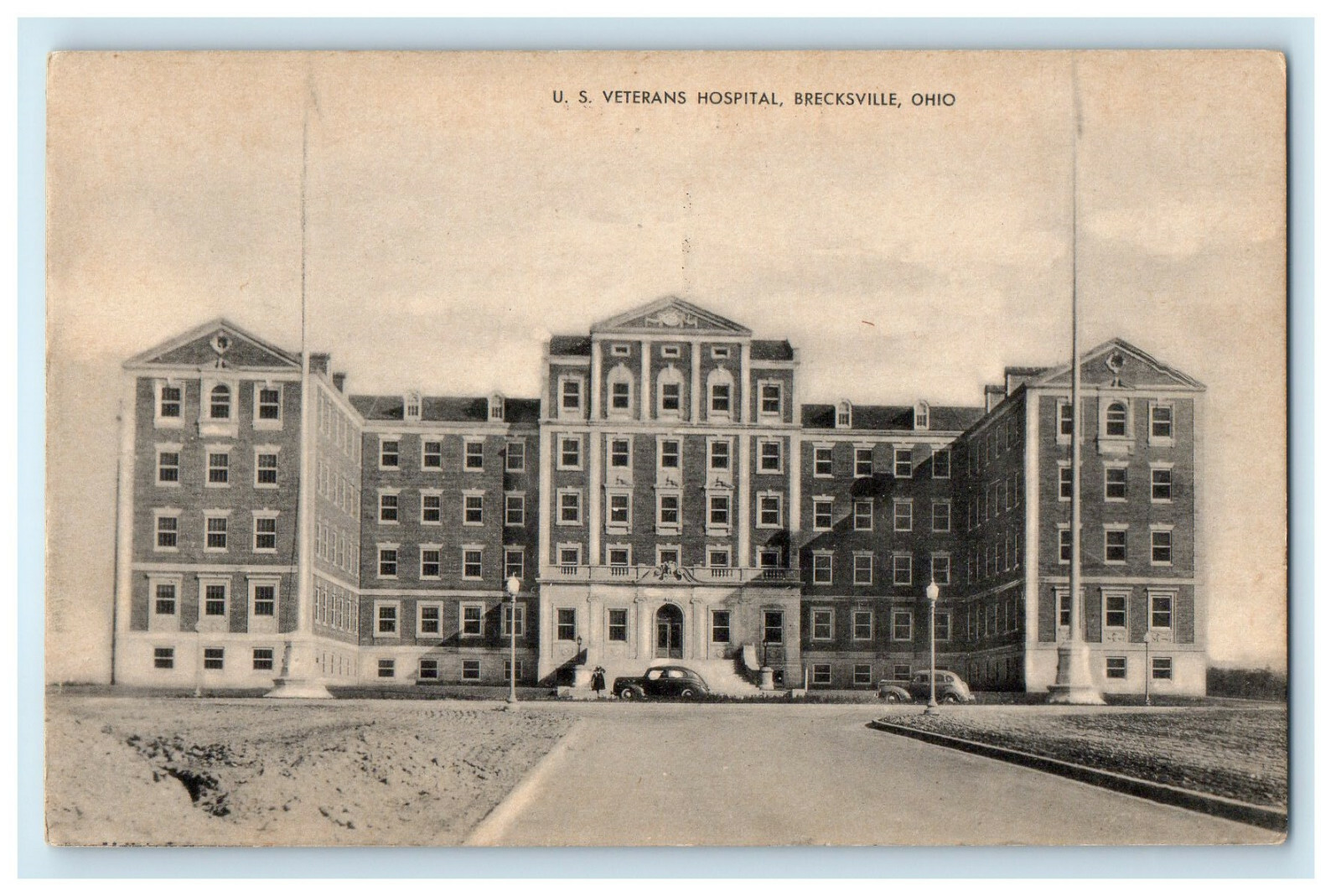 c1940s View of US Veterans Hospital Brecksville Ohio OH Unposted Postcard eBay