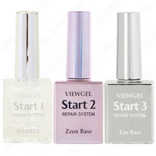 VIEWGEL Repair System SET Base Coat Soak Off Gel Korean Nail Art Clear Polish