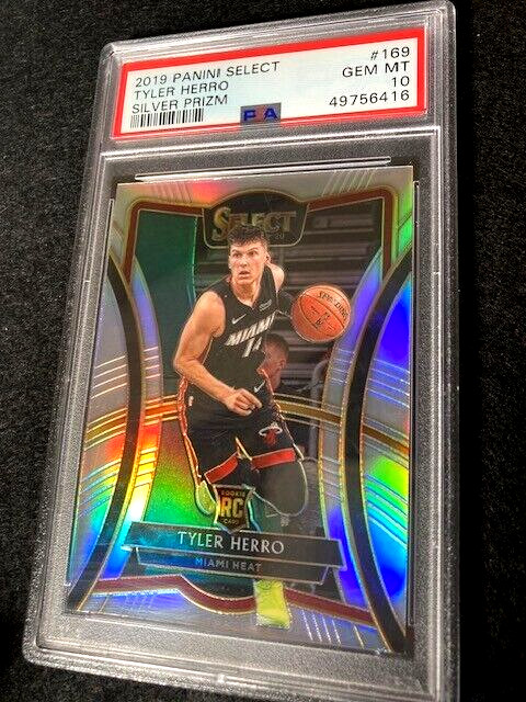 2019 Select Silver Prizm Tyler Herro #169 Rookie RC PSA 10 Miami Heat All Star