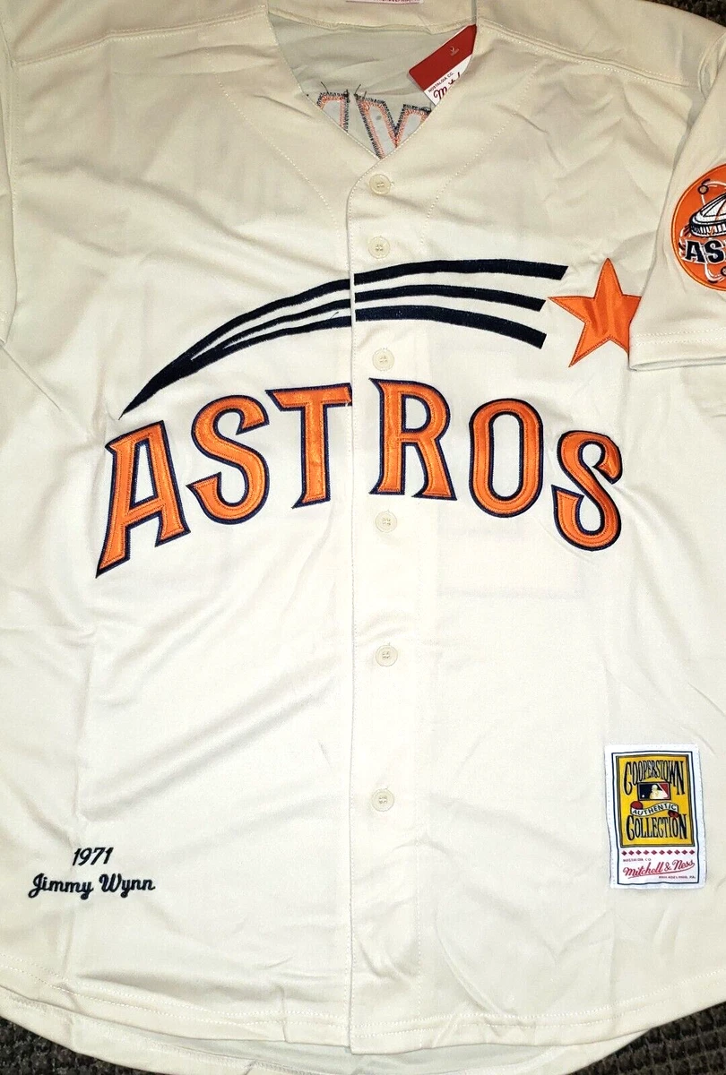 Retro Jimmy Wynn Houston Astros #24 Cream Mens Size XL Baseball Jersey