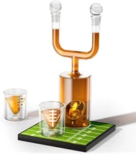 Christmas Gifts for Men, Kollea 28 Oz Football Whiskey Decanter with 2 Clear 