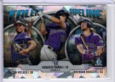2019 Bowman Colorado Rockies Talent Pipeline Atomic Refractor Rodgers #21/150 