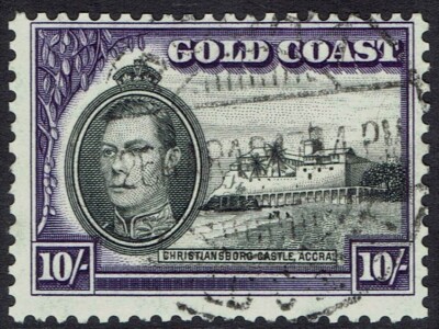 GOLD COAST 1938 KGVI CASTLE 10/- USED | eBay