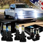 For Ford F250 F350 F450 2005-2019 - 6x White LED Headlight Hi/Lo+Fog Light Bulbs