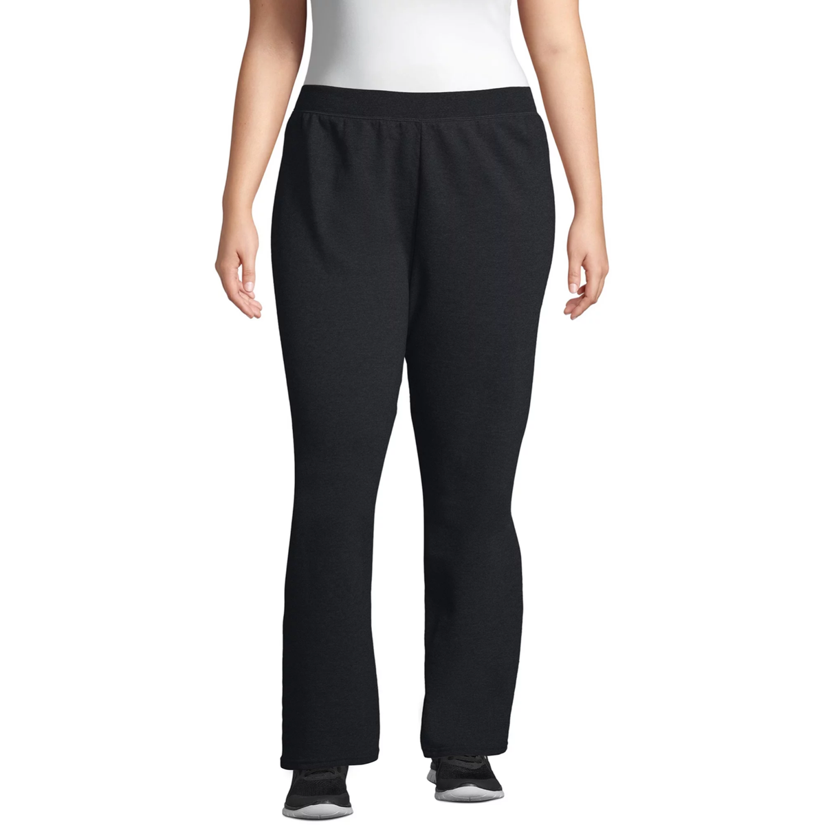 Just My Size Women's Petite Plus Size Fleece Sweatpants, Black, 5X (30W-32W)