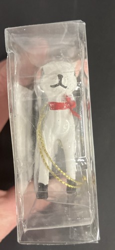 Target Wondershop White Retro Tiny Deer Christmas Tree Ornament Set of 2 New - Picture 5 of 7