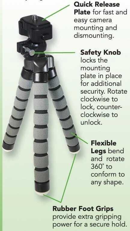 Vidpro GP-14 Gripster III Flexible Camera Tripod - Image 3 of 4