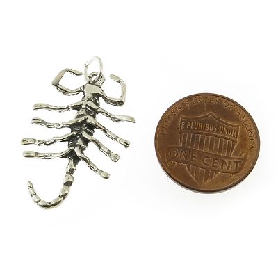 925 Sterling Silver Scorpion Charm Made in USA