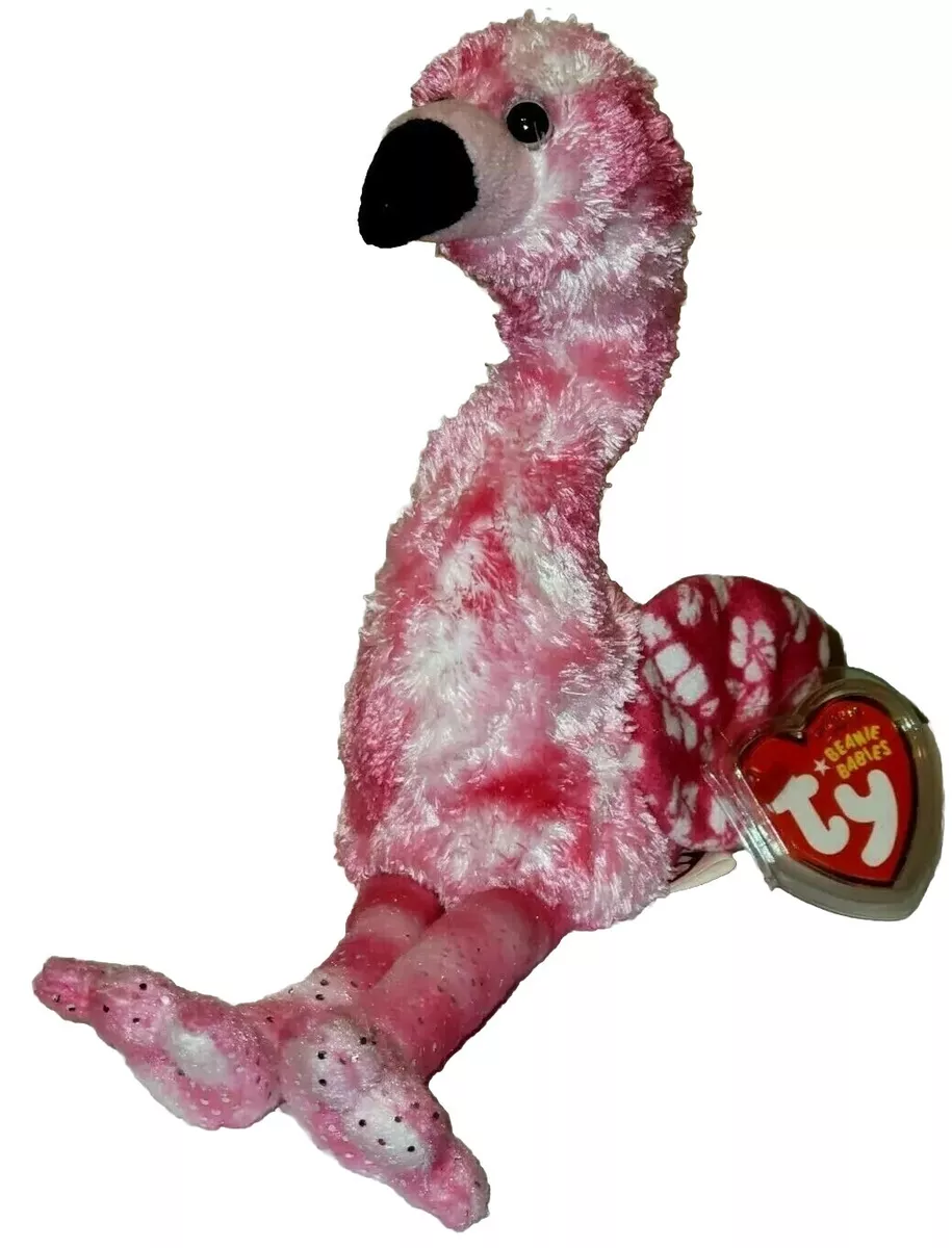 Peluche Ty Beanie Baby TIKI the Flamingo 6 pouces MWMTs jouet animal en pelu