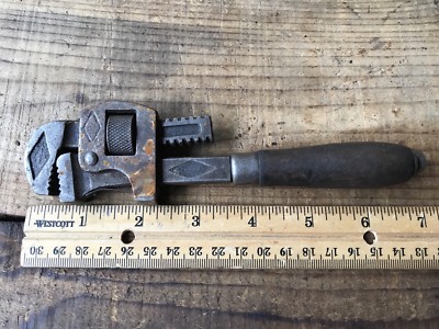 Vintage 7'' STILLSON Pipe Wrench WALWORTH MFG Co. Boston USA 7 Inch Wood Handle