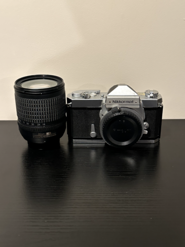 Nikon Nikkormat FT 35mm Film SLR Camera & Nikon AF-S Nikkor 18-135mm 1:3.5-5.6g
