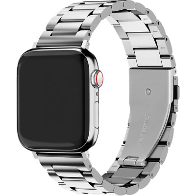 For Apple Watch 11 10 9 8 7 6 5 2 SE 3 Metal Watch Band Wrist Strap W/ Soft Case