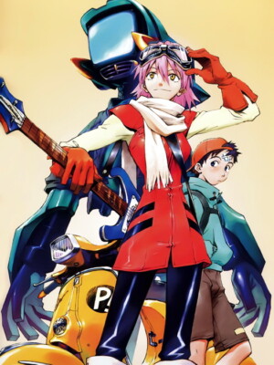 V2175 FLCL Haruko Haruhara Painting Anime Manga Art Decor WALL POSTER PRINT