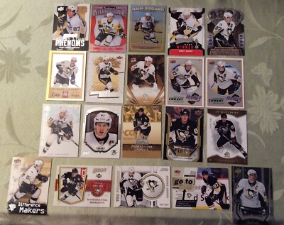 SIDNEY CROSBY INSERT, PARALLEL (20) CARD LOT HIGH BOOK VALUE FREE ICE CARD 