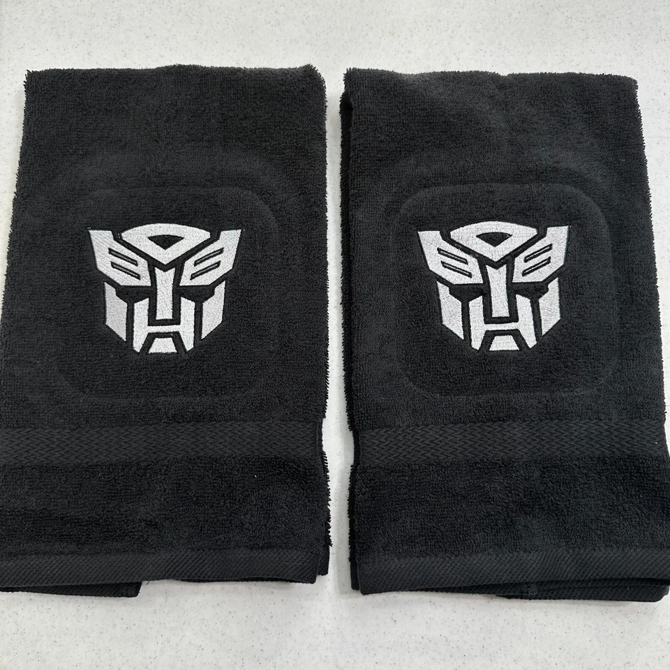 Transformers Towels Embroidered Autobots Hand Towel Set Bathroom Decor Robots - Image 2 of 3