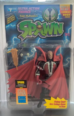 Series 1 1994 Todd Toys Spawn Hamburger Head Variant with Comic Book