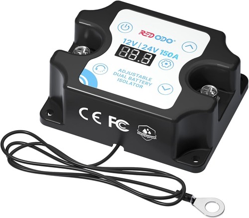 Redodo 12V/24V 150A Adjustable Battery Dual Isolator (VSR) With LCD Display Used