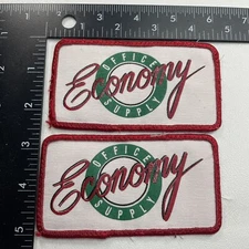 2 Patches ECONOMY OFFICE SUPPLY Advertising Patch Lot Of 2 00PR