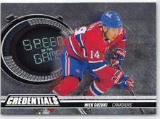 2023-2024 Upper Deck Credentials - Nick Suzuki - Speed of The Game Insert #SG8