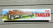 MOEBIUS 1/25 48' FLATBED TRAILER W/ CAMBERED DECK MODEL KIT OVER 22" LONG 1304