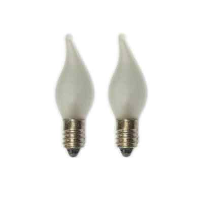 x2 E10 kleine mattierte Kerze 8V 3W Weihnachten 30 Set Ersatz Glühbirnen Sm...