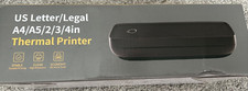 US Letter Legal A4 A5 2 3 4 in Thermal Printer Portable A80