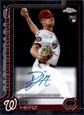 DJ Herz 2025 Topps Chrome Update Auto Washington Nationals