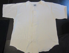 Badger Sportswear XXL Cotton Button vtg Baseball Jersey off-white Blank U.S.A.