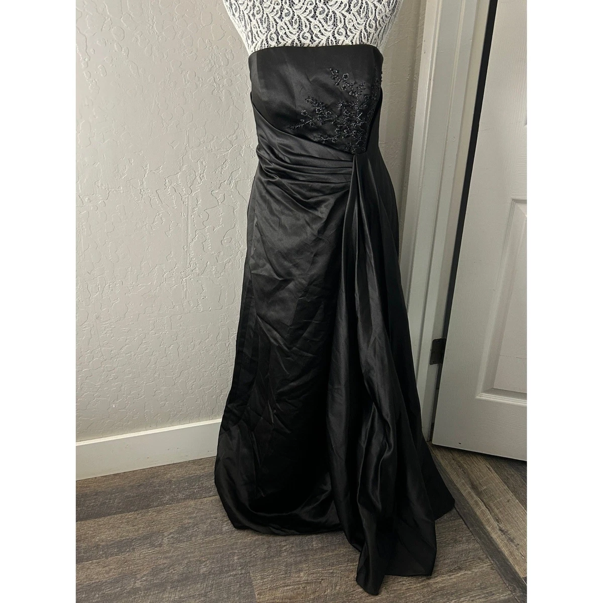 black david's bridal dress David’s + Off the Shoulder Satin Ball Gown Wedding David's Bridal, 9SLWG3861 New Wedding