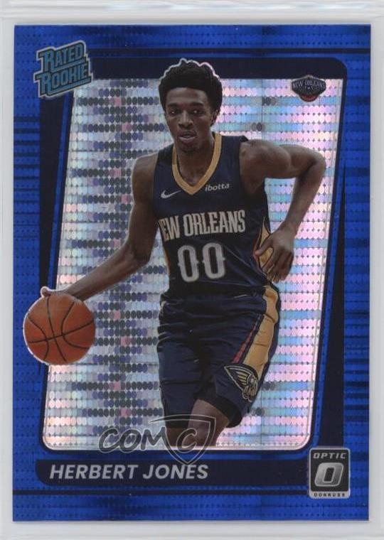 2021 Panini Donruss Optic Rated Rookie Blue Pulsar Prizm Herbert Jones #157 18jt