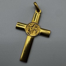 croix ancienne « Grotte Miraculeuse » - plaque or