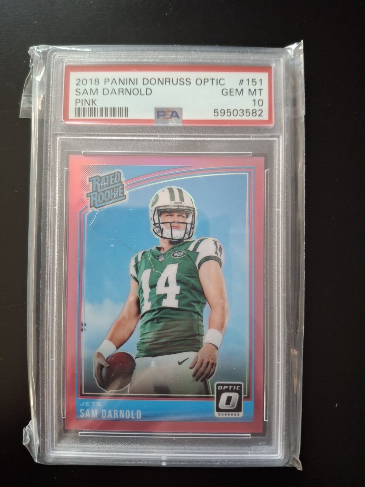 2018 Donruss Optic #151 Sam Darnold Pink Prizm PSA 10 Seahawks