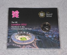 2012 ROYAL MINT OLYMPIC GAMES HANDOVER TO RIO £2 COIN IN SEALED PACK
