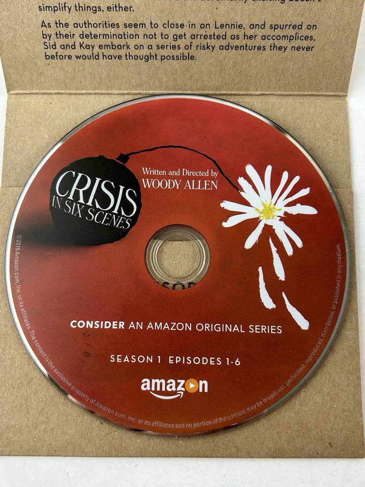 Crisis In Six Scenes Complete Amazon Miniseries FYC DVD Woody Allen - Image 2 of 4
