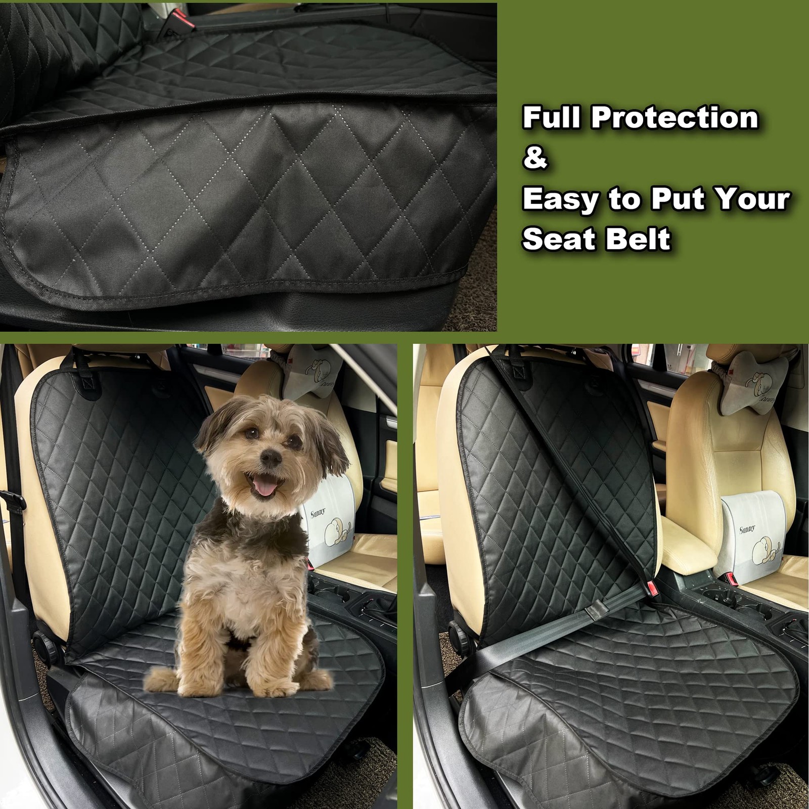 Femuar 2 Packs Car Front Seat Cover for Dogs, Waterproof Pet Car Seat Protect...