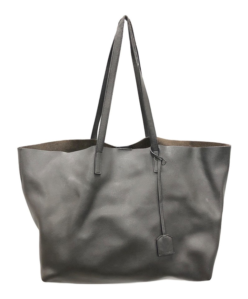 Saint Laurent Shopping Leather Tote bag Shoulder Bag Brown Used Made in Italy