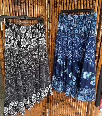 Lot Of 2 Women's Plus Pullon Stretchy Skirts By George Size 2X (18w-20w), GUC