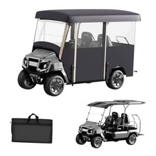 Golf Cart Cover Enclosure 4 6 Passenger, Golf Cart 4 Seats for 86-88  L Black