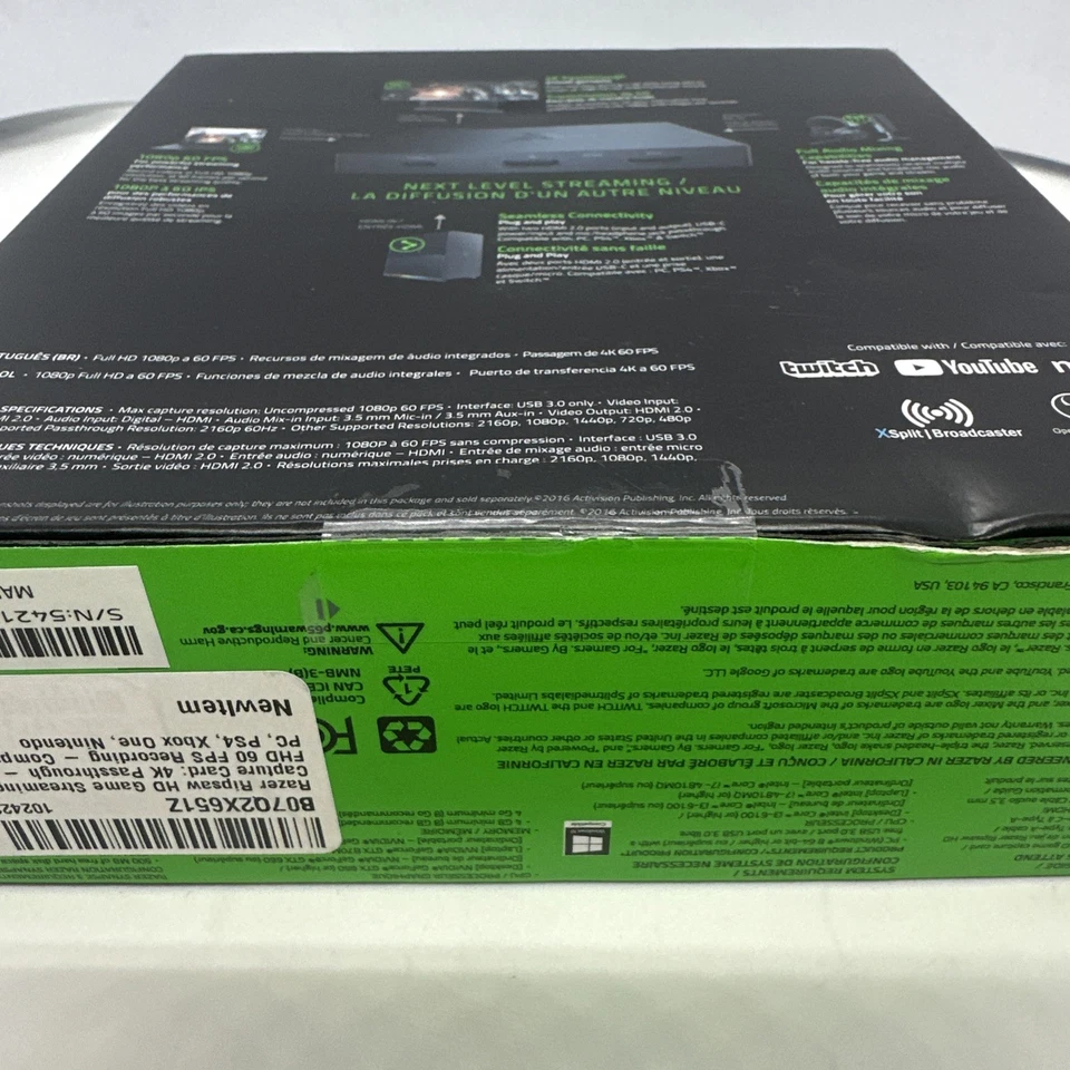 Razer Ripsaw HD Game Streaming Capture Card: 4K Passthrough - 1080P FHD 60 FPS - Image 4 of 4