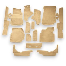 Teppichsatz Teppich für Mercedes W123 Limousine Gummi Absatzschoner Beige