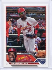 2023 Topps Complete Set #344 Jordan Walker Cardinals Rookie Image Variation RC