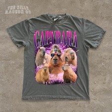 Capybara Bootleg Shirt, Retro 90s Rap Unisex Tee, Funny Meme T-Shirt