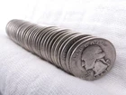 NobleSpirit (TSC) $10 FV 40x Washington Silver Quarter 90% Mixed Date Roll to BU