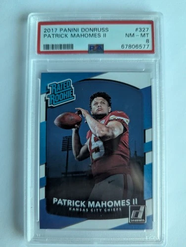 2017 Panini Donruss - Patrick Mahomes II #327 (RC) - PSA 8 (NM-MT)