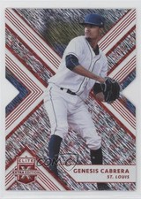 2018 Panini Elite Extra Edition Status Red Die-Cut /99 Genesis Cabrera #133 g2u
