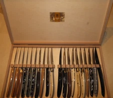Exceptionnel coffret neuf de 20 couteaux Claude DOZORME , Esprit de Thiers
